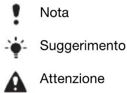 Nota Suggerimento Attenzione