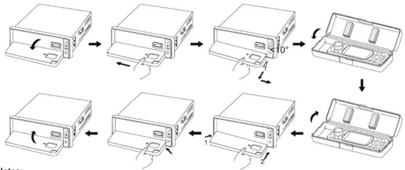CALIBER MCD610BT - FOLDING DOWN AND DETACHING/ATTACHING THE FRONT PANEL - 1