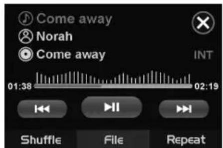 Come away Norah Come away 01:38 02:19 INT Shuffle File Repeat