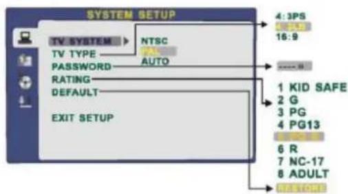 DENVER TFD-1946 - CONFIGURACIÓN DEL SISTEMA (SYSTEM SETUP) - 1