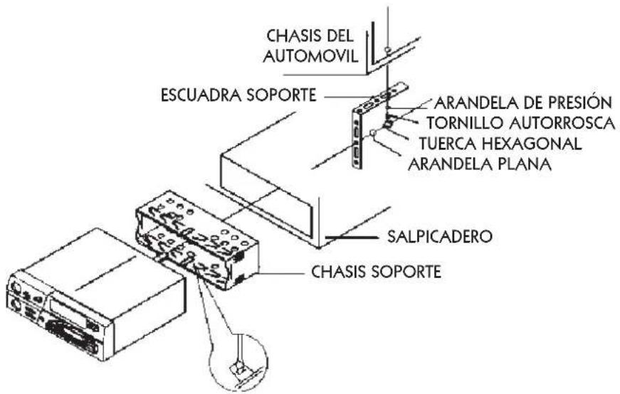 CHASIS DEL AUTOMOVIL ESCUADRA SOPORTE ARANDELA DE PRESIÓN TORNILLO AUTORROSCA TUERCA HEXAGONAL ARANDELA PLANA SALPICADERO CHASIS SOPORTE