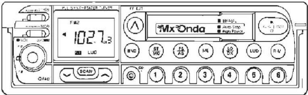 P.L SYAT-FSIZER-TJXPR FM2 1027.3 LUD FF CUT ■ BHASI. ■ Auto-Stop ■ High Power MxOnda BYD ST MG PS AS ME LO DX LUD R-V SCAN 1 2 3 4 5 6