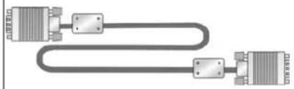 Pure diagram of two connected audio/video cables with no text or symbols