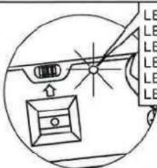 Diagram showing a vehicle with directional arrows and a light source, possibly illustrating a safety or monitoring system.