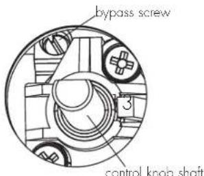 bypass screw control knob shaft