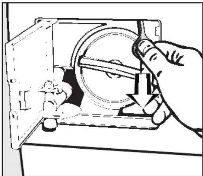 MIELE W 1918 - Cómo abrir la puerta de la tina si se interrumpe la energia eléctrica - 3