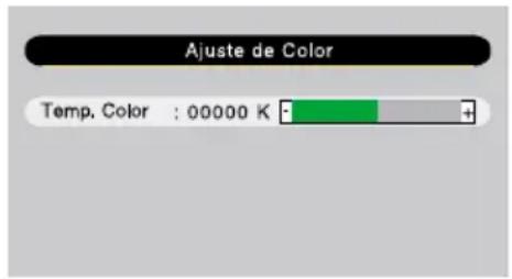 Ajuste de Color Temp. Color : 00000 K
