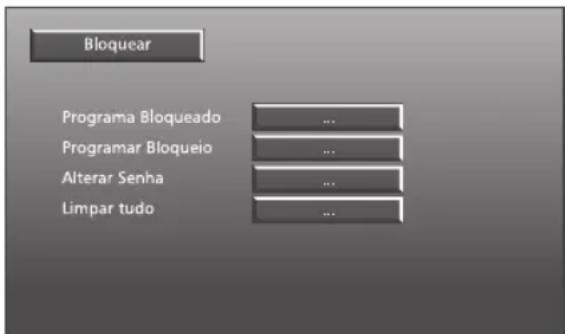 Bloquear Programa Bloqueado ... Programar Bloqueio ... Alterar Senha ... Limpar tudo ...