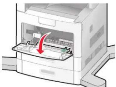 LEXMARK X658d - Carregamento do alimentador de várias funções - 1