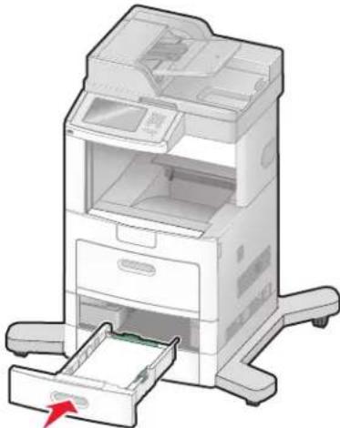 LEXMARK X658d - Carregamento das bandejas padrão ou opcional para 250 ou 550 folhas - 7