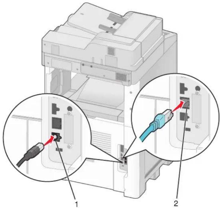 LEXMARK X658d - Instalação da placa de fax - 6
