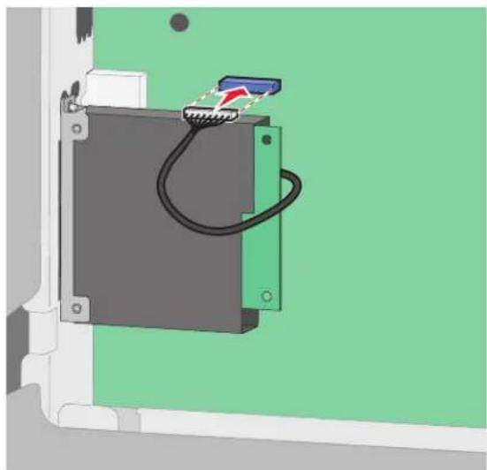 LEXMARK X658d - Instalação da placa de fax - 4