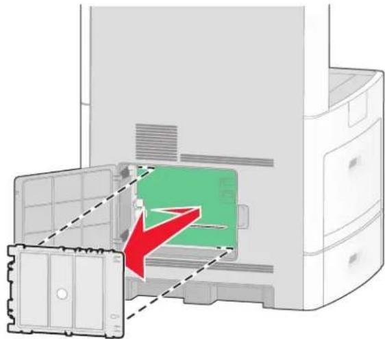 LEXMARK X658d - Como acessar a placa do sistema para instalar opções internas - 3