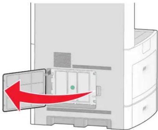 LEXMARK X658d - Como acessar a placa do sistema para instalar opções internas - 2