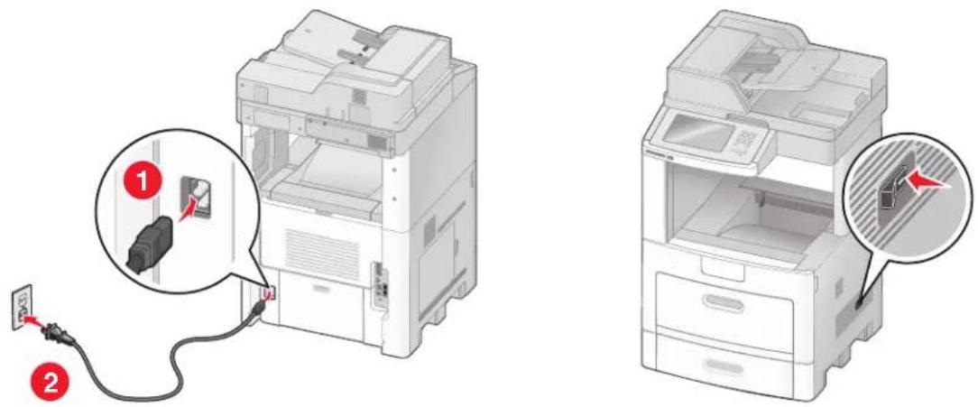 LEXMARK X658d - Preparar para configurar a impressora - 1