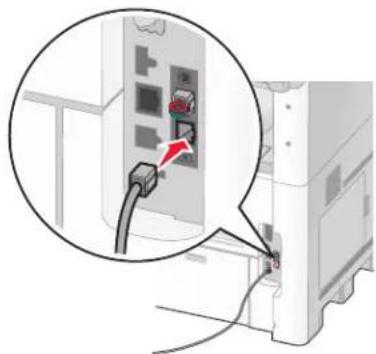 LEXMARK X658d - Conexão direta a uma tomada de telefone na Alemanha - 1