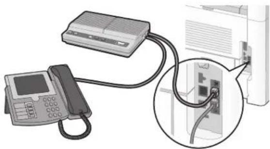 LEXMARK X658d - Conexão a uma secretária eletrônica - 4
