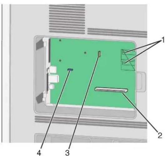 LEXMARK X658d - Como acessar a placa do sistema para instalar opções internas - 4