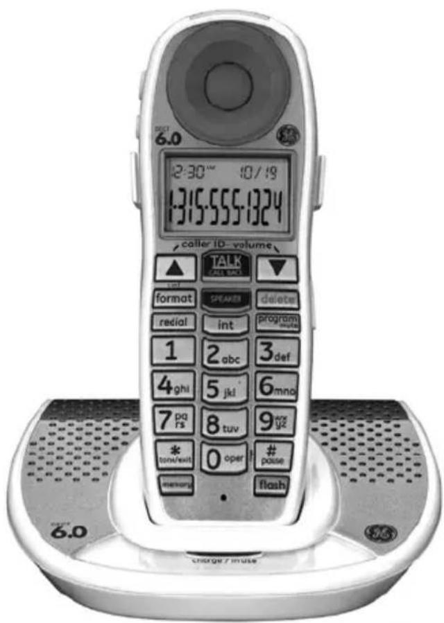TALK 2:30" 10/19 1315:555:1324 caller ID-volume ▲ TALK CALL SET ▼ format SPEAKER delete redial int program write 1 2 abc 3 def 4 ghi 5 jki 6 mno 7 pq rs 8 tuv 9 ore yz * tana/exit 0 oper! # pause memory flash 6.0 charge / mouse