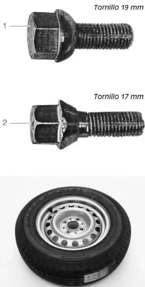 Tornillo 19 mm Tornillo 17 mm 1 2