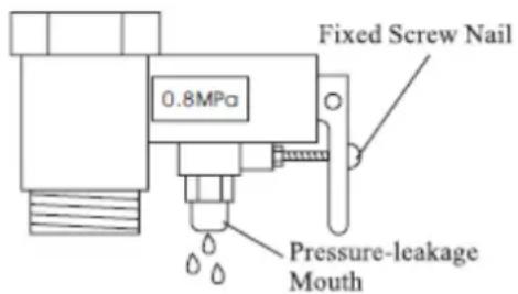 0.8MPa Fixed Screw Nail Pressure-leakage Mouth