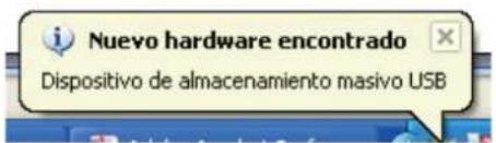 Nuevo hardware encontrado Dispositivo de almacenamiento masivo USB