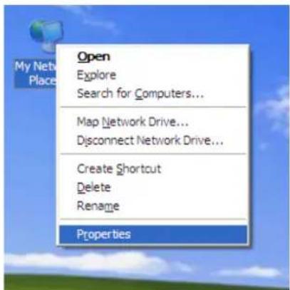 Open Explore Search for Computers... Map Network Drive... Disconnect Network Drive... Create Shortcut Delete Rename Properties