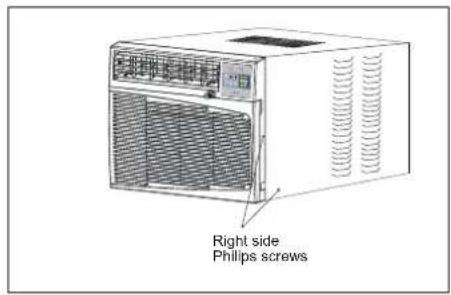Right side Philips screws