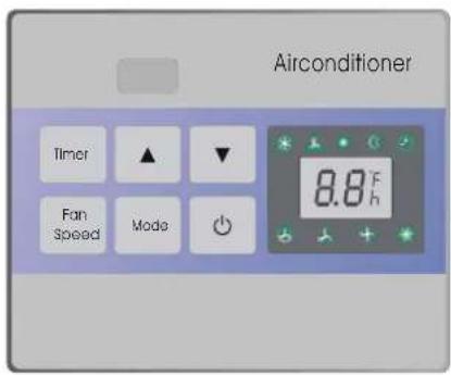 Airconditioner Timer ▲ ▼ Fan Speed Mode 8.8°F h