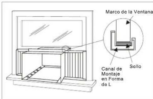 Marco de la Ventana Canal de Montaje en Forma de L Sello