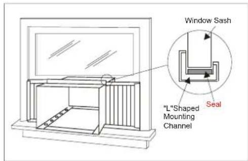 "L"Shaped Mounting Channel Window Sash Seal