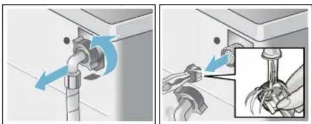 BOSCH WAT2876XES - El filtro en la toma de agua está obstruido - 2