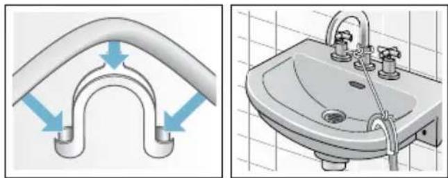 BOSCH WAT2876XES - ■ Evacuación del agua en un lavabo - 1