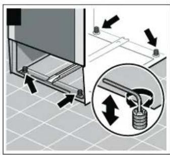 Diagram illustrating a mechanical assembly with directional arrows and a magnified inset showing a spring-loaded component.