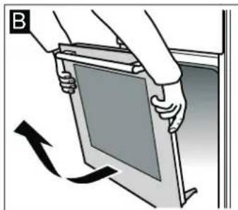 BOSCH HGV425123N - Detaching the door - 2