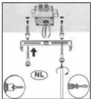 Diagram illustrating a mechanical setup with labeled components and directional arrows, including 'NL' and directional arrows.