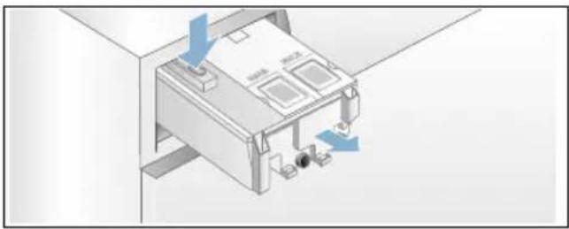 SIEMENS WM14T61ES - Limpiar los cajetines dosificadores y la cubeta del detergente: - 1