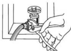 Mabe LMA0120WBAB0 - instalación de las mangueras de alimentación de agua - 1