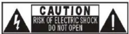 CAUTION RISK OF ELECTRIC SHOCK DO NOT OPEN