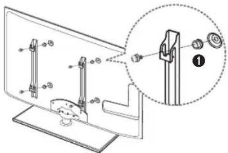 Technical diagram showing mechanical assembly with labeled parts and a magnified detail view