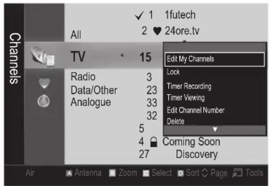 SAMSUNG UE37C6620UW - My Channels - 1