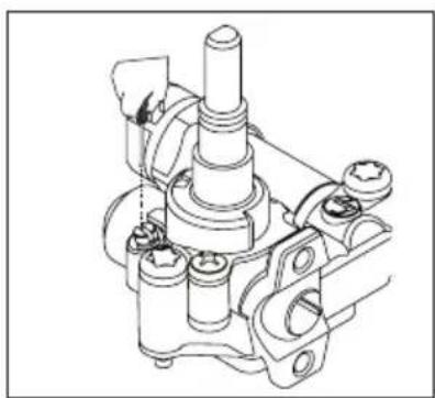 Technical line drawing of a mechanical assembly with no visible text or symbols