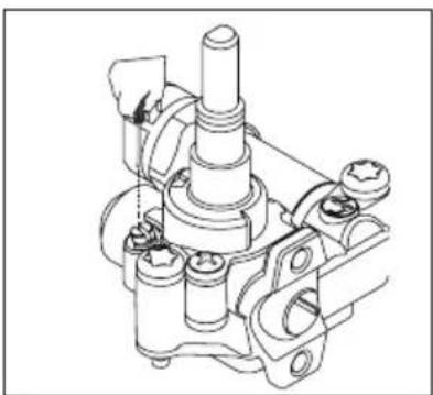 Technical line drawing of a mechanical assembly with no visible text or symbols