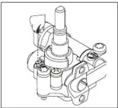 Technical line drawing of a mechanical assembly with no visible text or symbols