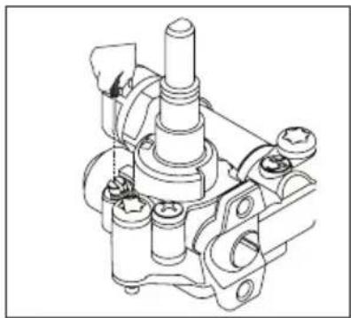Technical line drawing of a mechanical assembly with no visible text or symbols