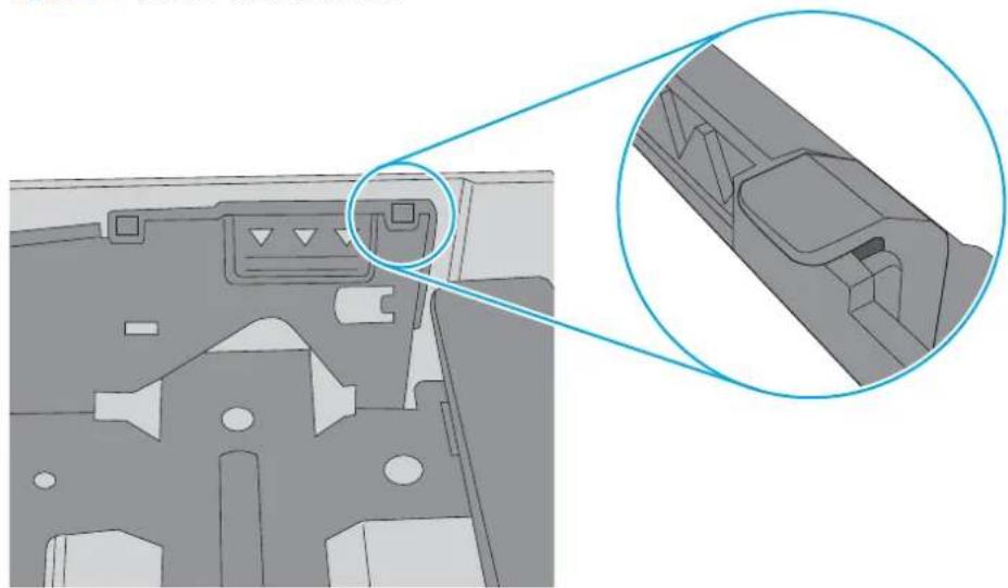 Technical diagram of a mechanical component with an inset close-up view showing internal structure (no text or symbols)