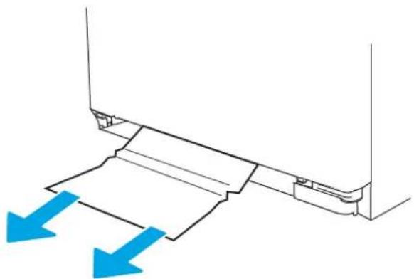Pure technical diagram showing a mechanical component with two blue arrows indicating direction (no text or symbols)