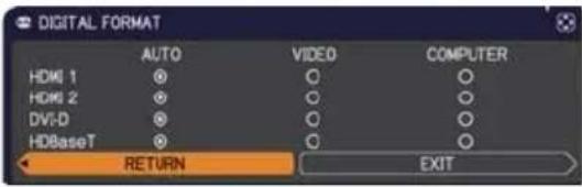 HITACHI CP-X9111 - INPUT menu - 2
