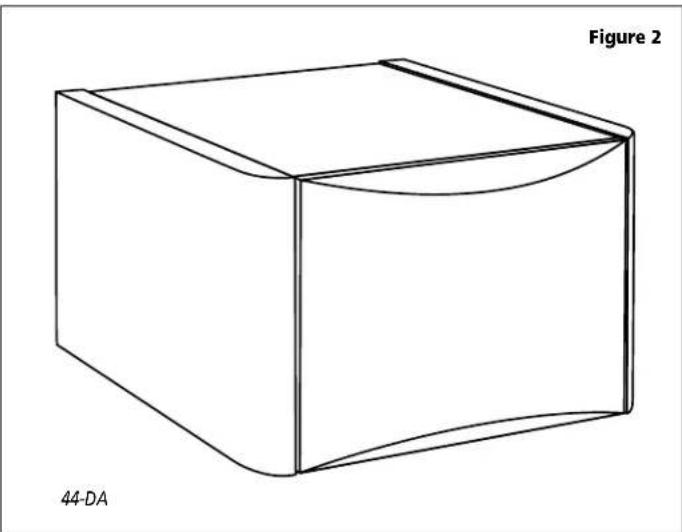 Line drawing of a 3D cube with curved cutouts and label 'Figure 2' (no other text or symbols)