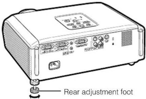 Rear adjustment foot